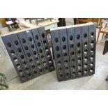 A pair of Champagne riddling racks