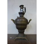 A brass samovar