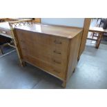 A Lebus light oak chest of drawers