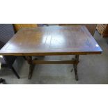 Two oak draw leaf tables, a/f