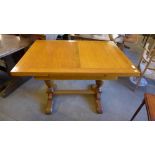 An oak draw leaf table