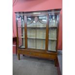 An Edward VII Sheraton Revival inlaid mahogany display cabinet