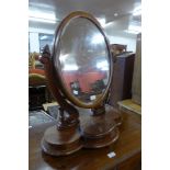 A Victorian mahogany toilet mirror