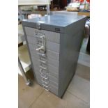 An industrial steel cabinet