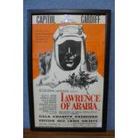 A Lawrence of Arabia film poster