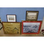 Four L.S. Lowry prints, framed