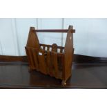 A teak magazine rack