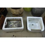 Two ceramic sinks