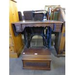 A Singer treadle sewing machine