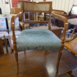 A Regency style mahogany elbow chair