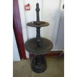A French painted cast iron water fountain