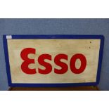 An aluminium painted Esso sign