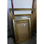 Five gilt picture frames