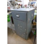 A steel cabinet