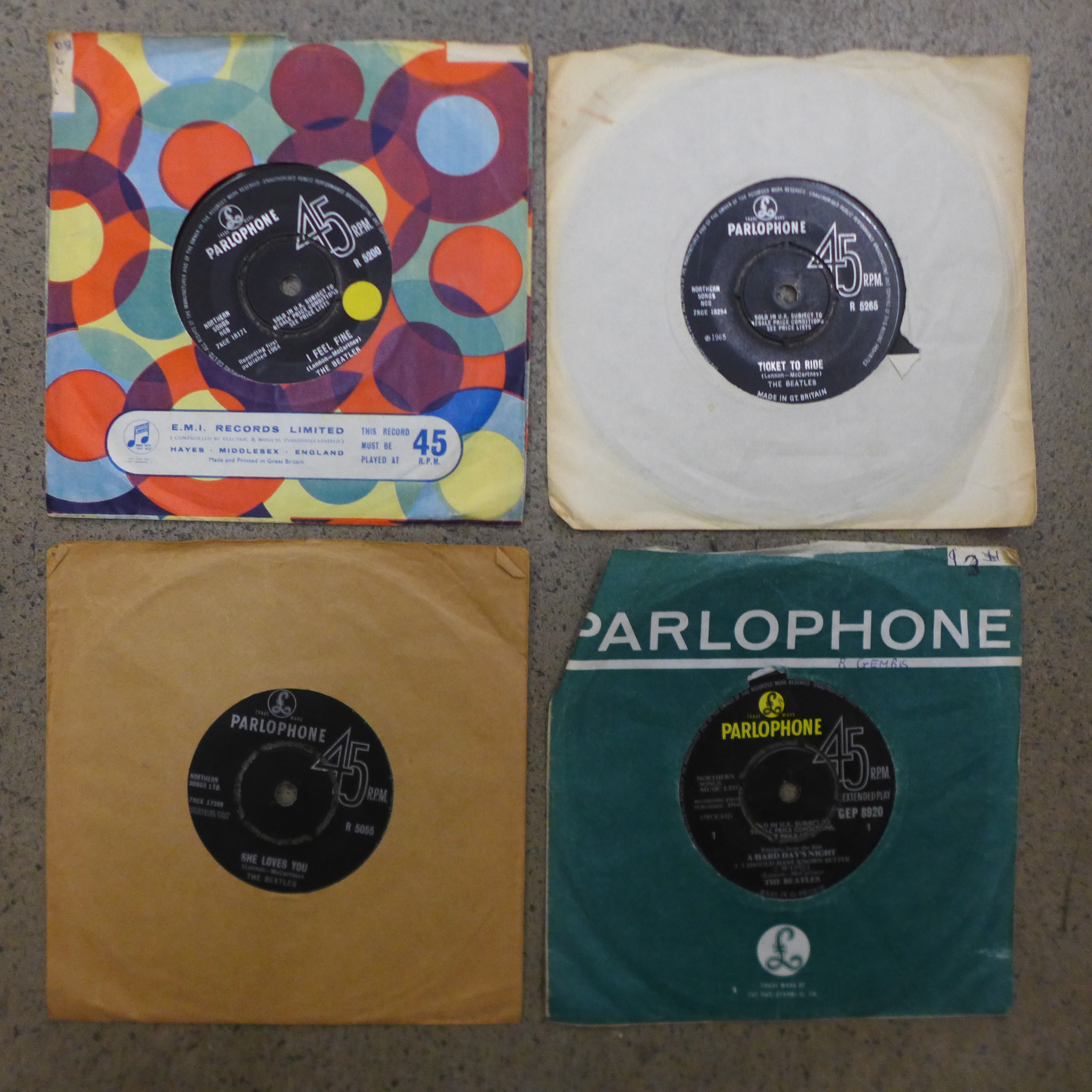 A box of 1960's The Beatles, The Who and rhythm and blues 7" vinyl singles - Bild 2 aus 2