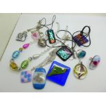 Murano and designer glass jewellery