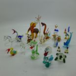 Vintage hand blown glass animals (20)