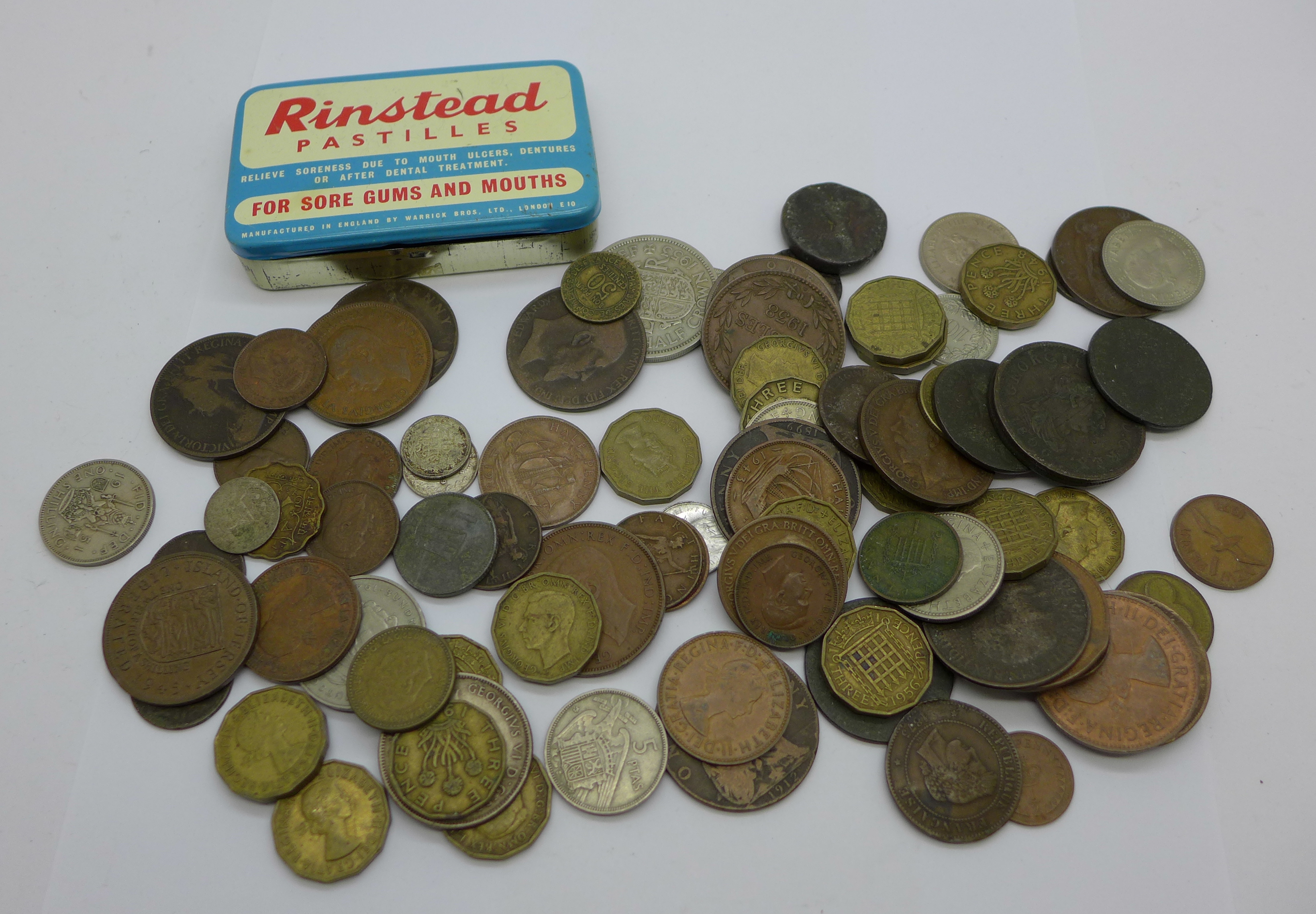 Mixed coinage including silver