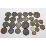 A collection of Georgian and later tokens, coins, etc.