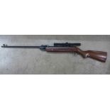 A .177 air rifle and scope, stock a/f