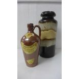 A German vase and a stoneware bottle