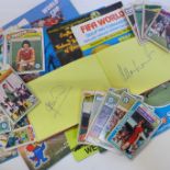 Football themed collectors cards and programmes