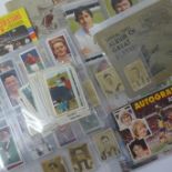 Cigarette and trade cards; football related cards including Topical Times Album of Great Players (