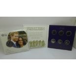 Her Majesty The Queen's 95th Birthday 1926-2021, six coin 50p Collection issued by Isle of Man and