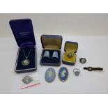 Wedgwood jasperware jewellery including silver mounted