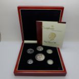 A King Edward VIII 1936 New Strike pattern set (silver proof coins) boxed