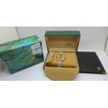 A Rolex Oyster Perpetual Datejust wristwatch, with wallet, guarantee dated 1998, boxed