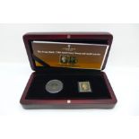 A Penny Black and gold coin set, boxed with certificate