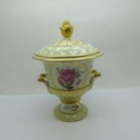 A Chamberlain's Worcester lidded tureen, some paint loss, 20cm