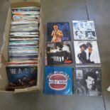 A box of approx. 200 vinyl singles, 1970's and 1980's including some punk and new wave