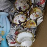 A collection of part tea sets and vases, including Royal Worcester