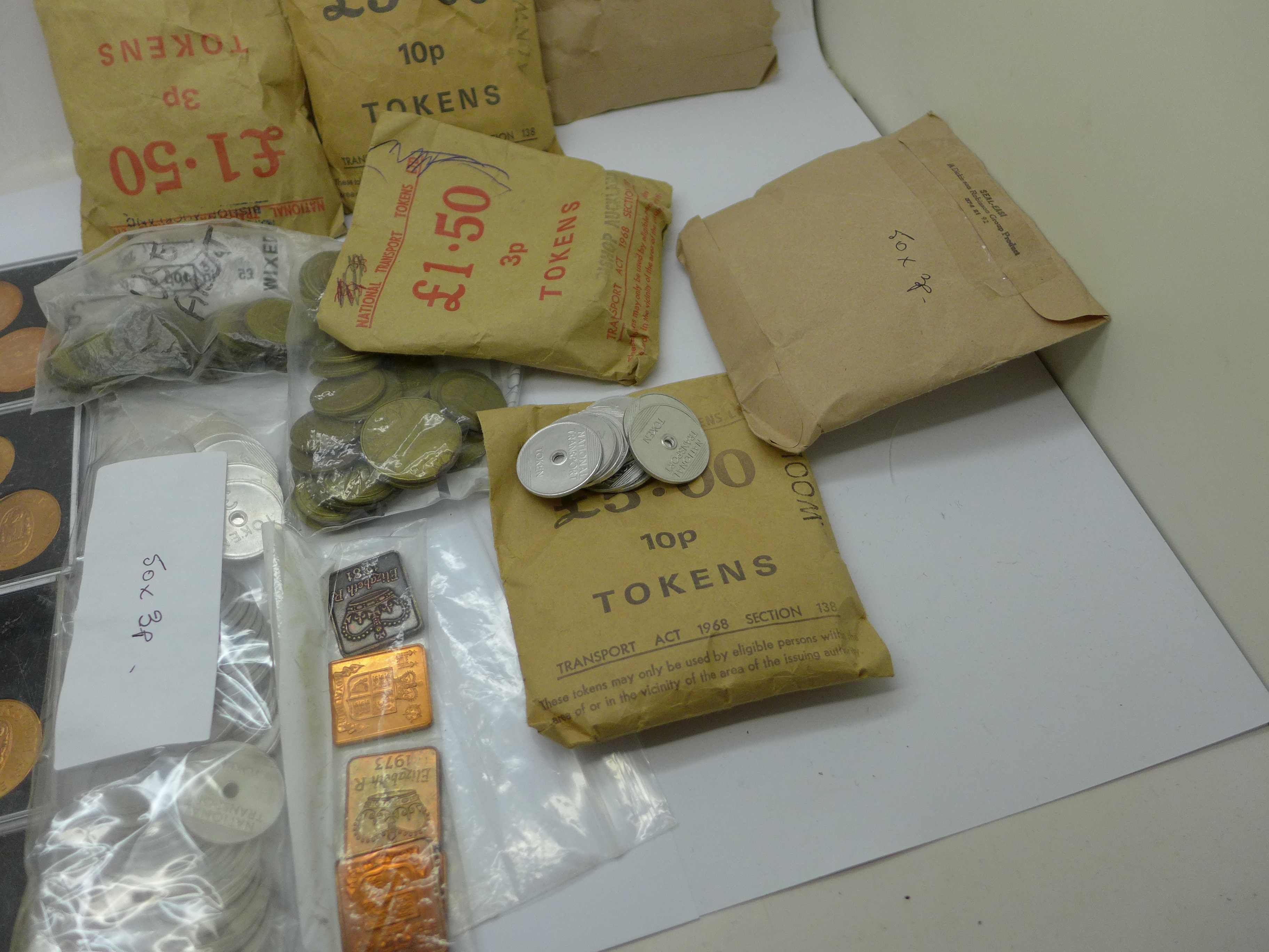 Aluminium National Transport tokens, other tokens and a coin catalogue - Image 4 of 4