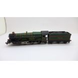 A Hornby Dublo Denbigh Castle 4-6-0 steam locomotive and tender