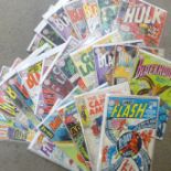 Twenty-five comics; 1960's Hulk, Flask, Black Hawk, tec.