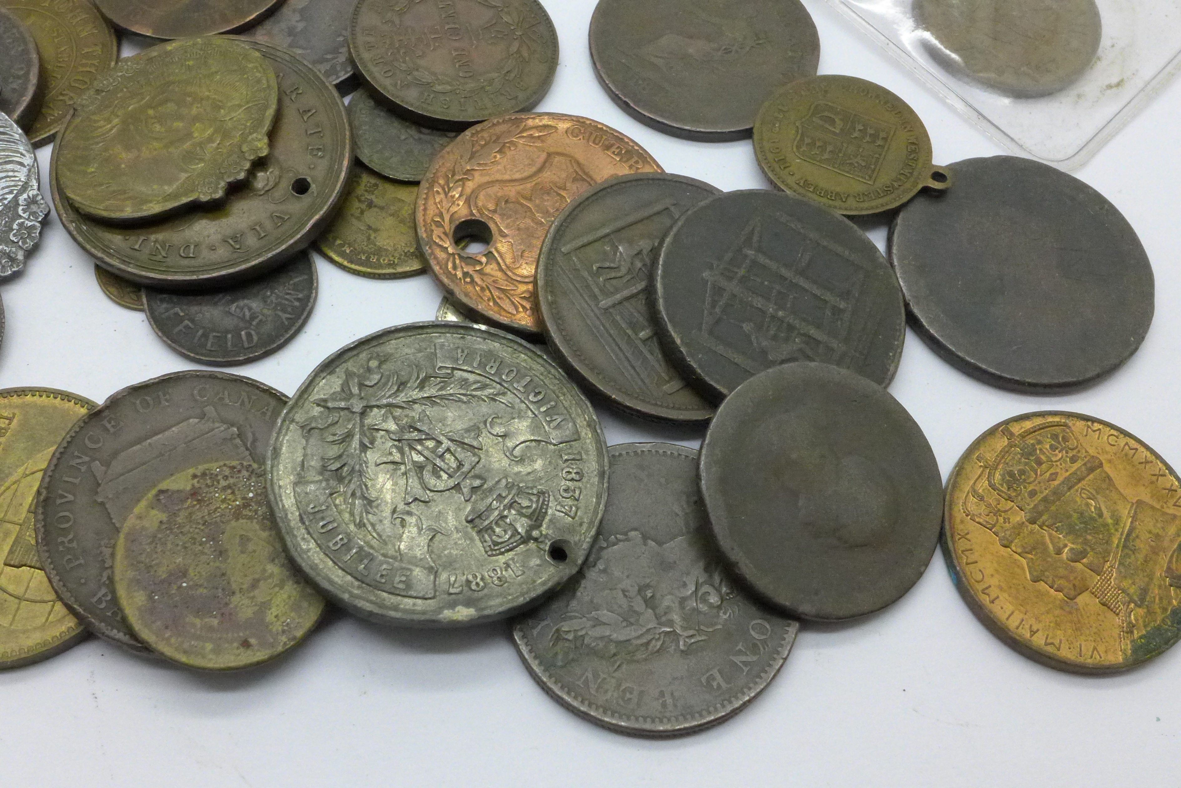 A collection of Georgian onwards, tokens, coins, etc. - Image 4 of 5