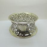 An Irish silver dish ring, Dublin 1900 hallmark, 402g