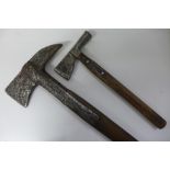 A WWII fireman's axe and an axe, stamped Toga