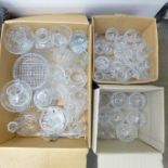 Three boxes of cut glass crystal and glassware **PLEASE NOTE THIS LOT IS NOT ELIGIBLE FOR POSTING