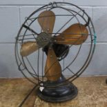 A vintage G.E.C. desk fan (for display use only)