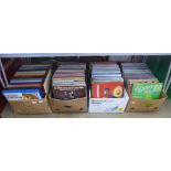 Six boxes of LP records, classical, easy listening, big band, jazz, children's, etc. **PLEASE NOTE