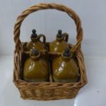 A set of four Victorian stoneware bottles