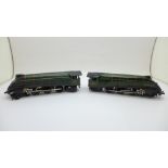 Two Hornby Dublo steam locomotives, Silver Fox 4-6-2 and Silver King 4-6-2, Silver King boxed