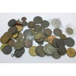 A collection of Georgian onwards, tokens, coins, etc.