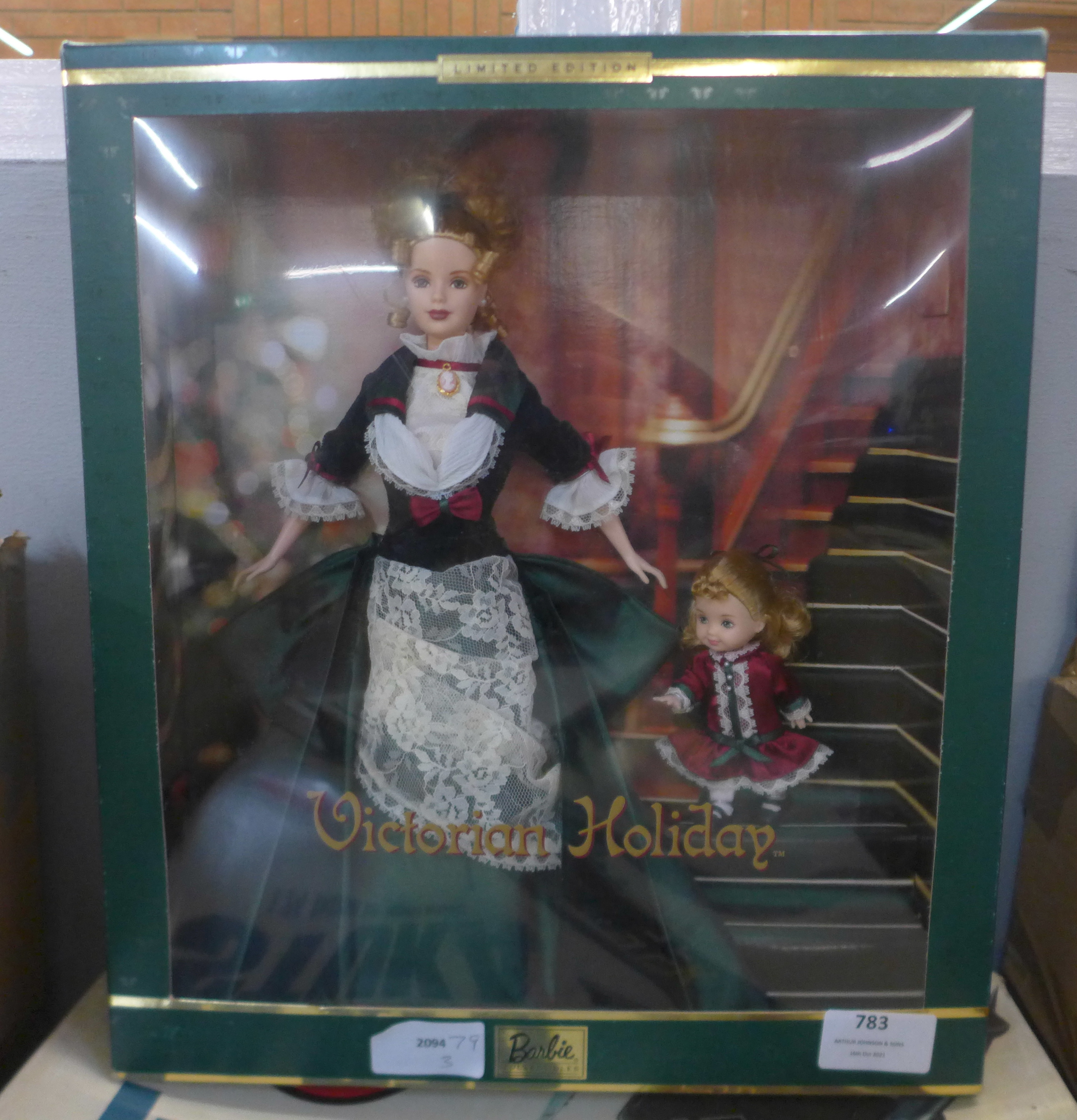 A boxed Barbie and Kelly Limited Edition Victorian Holiday circa 2000