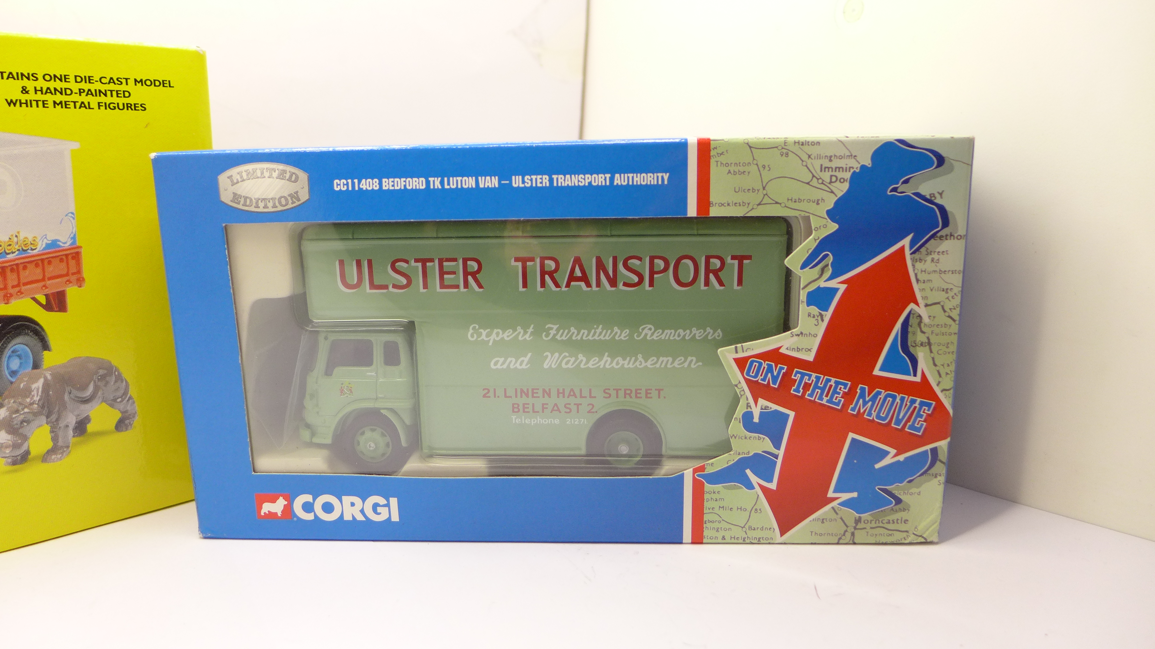 A Corgi Classics Chipperfields articulated Tank Trailer and a Corgi Ulster Transport Van - Image 2 of 3