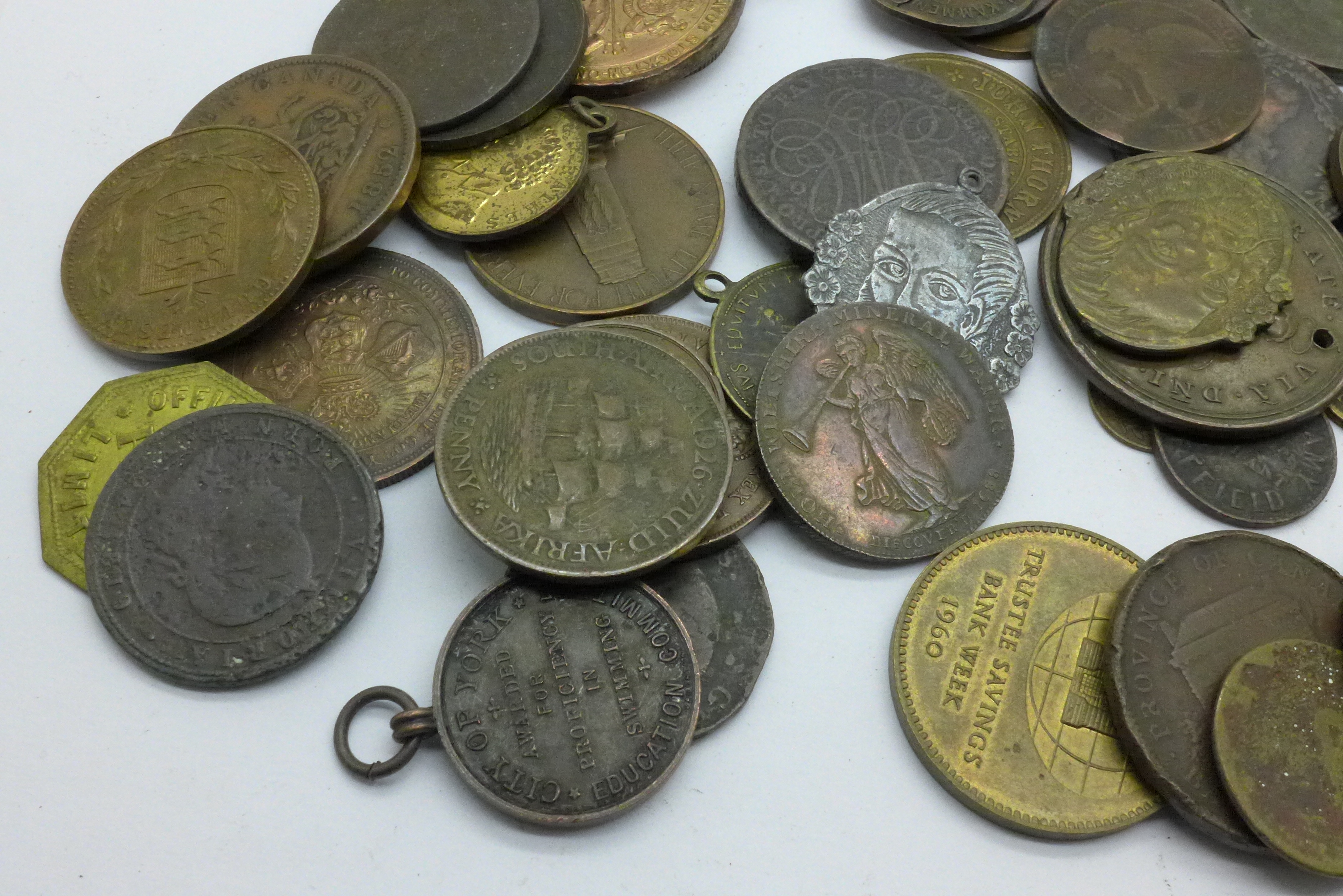 A collection of Georgian onwards, tokens, coins, etc. - Image 3 of 5
